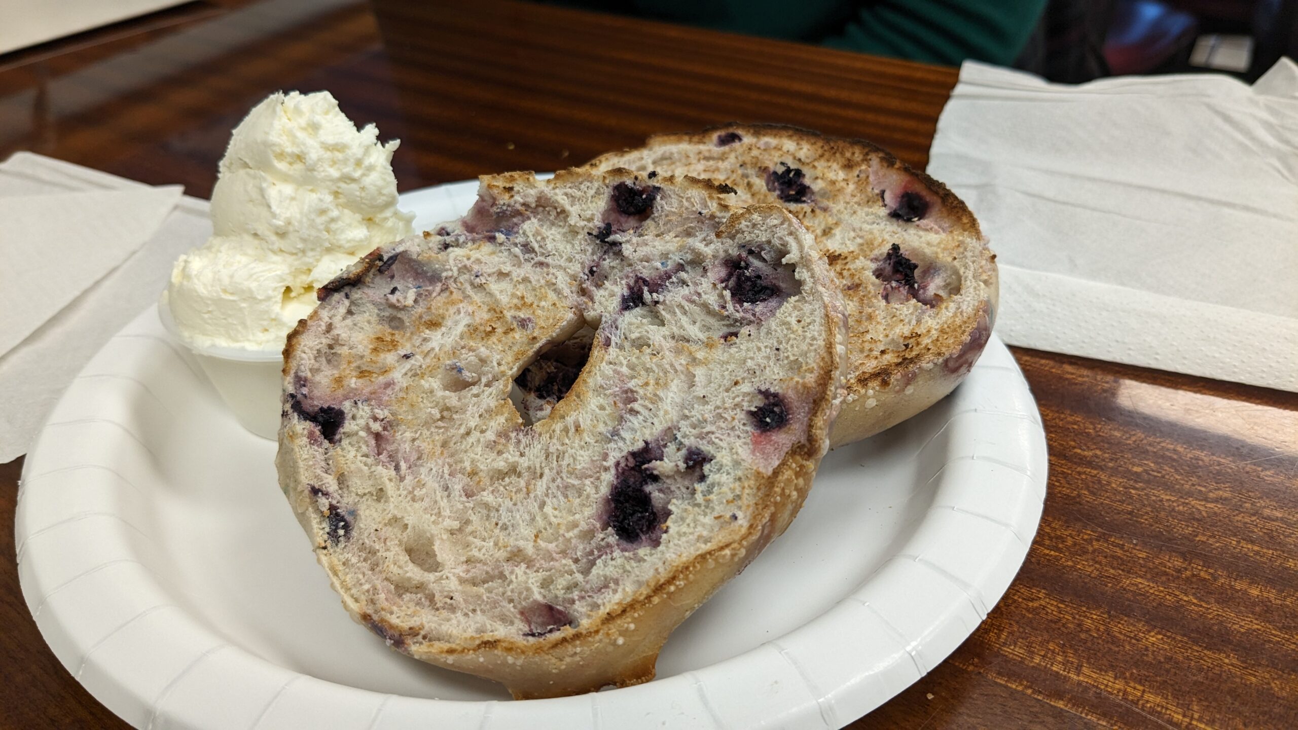 #3 Blueberry Bagel at NY Bagel and Deli